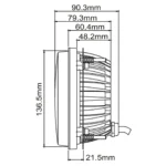 Faro anteriore rotondo CRAWER LED integrato Fendt SET CR-3020-2 - immagine 12