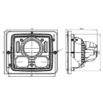 Set di fari quadrati a LED CRAWER neri CR-3026S - immagine 7